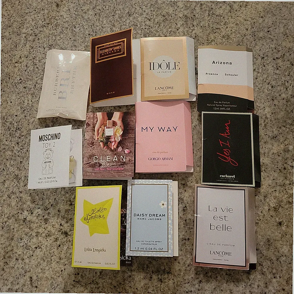 Women Perfume Sample Lot 11 Vials Designer Fragrance Armani Burberry Marc Jacobs